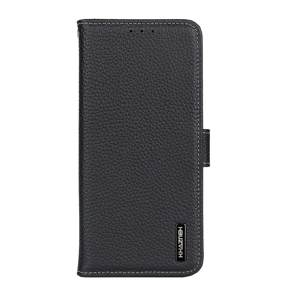 KHAZNEH For Google Pixel 10a Case Genuine Cow Leather Wallet Flip Phone Cover with Stand