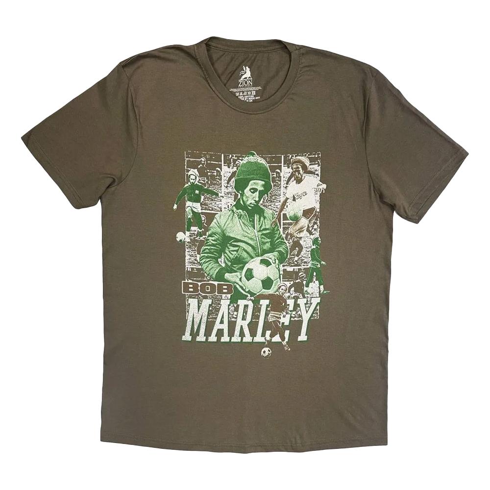 Bob Marley Unisex Adult Football Collage T-Shirt