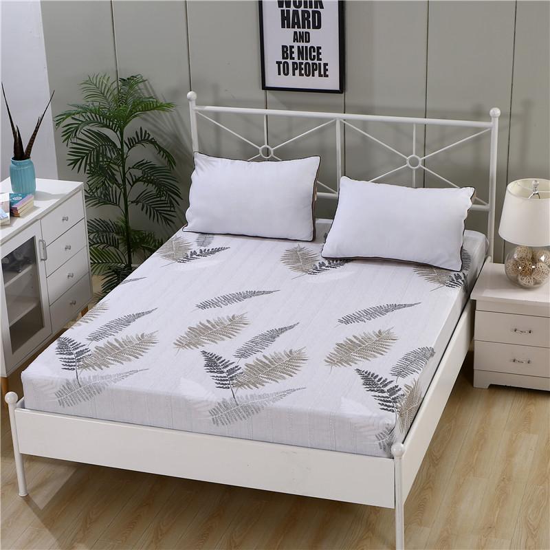 1Pc Pure Cotton New Product Printing Fitted Sheet Mattress Cover Four Corners With Elastic Band Bed Sheet Customizable