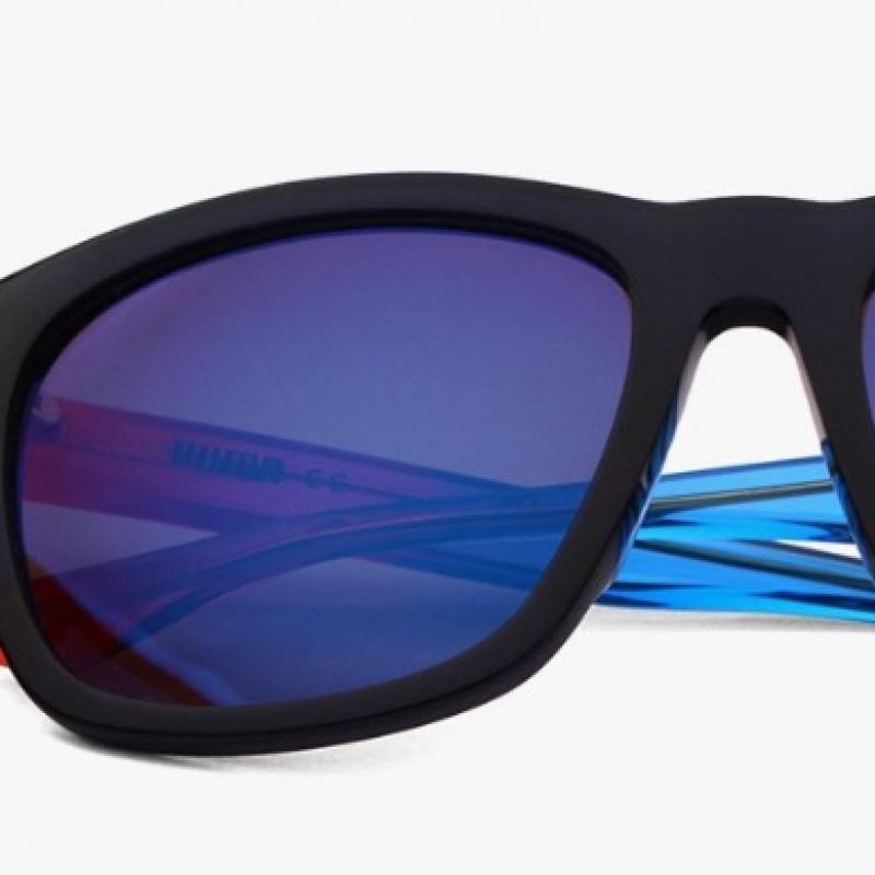 Puma Pu0086sk 002 Square Horn Rimmed Over Asian Fit Mirror Sunglasses