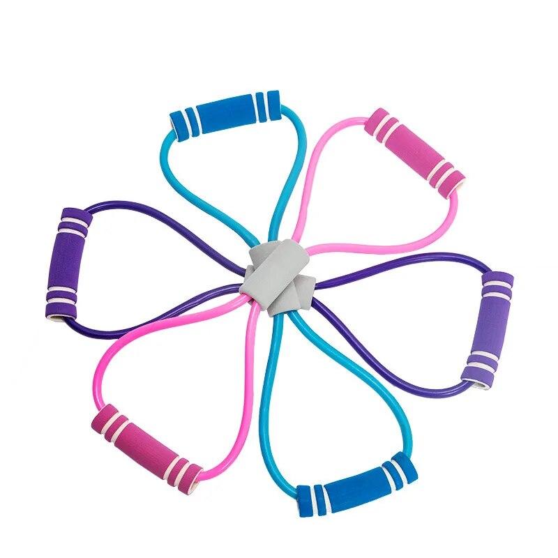 Resistance Fitness Band Yoga Gym Fitness Equipment Pull Rope Figure 8 Elastic Chest Expander Muscle Training Pull Rope
