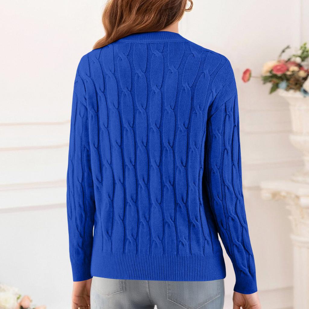 Damski sweter casualowy z luźnej dzianiny