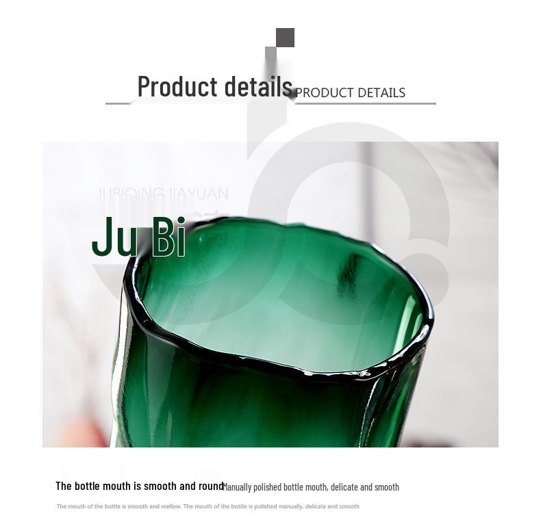 Nordic Clear Glass Vase for Lucky Bamboo - Stylish Living Room Decor & Floral Arrangements