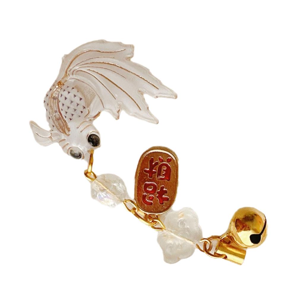 Colorful Fish Star Beaded Phone Charm Pendant Handmade Sturdy Acrylics Fashion Accessory for Trendy Look Daily Use