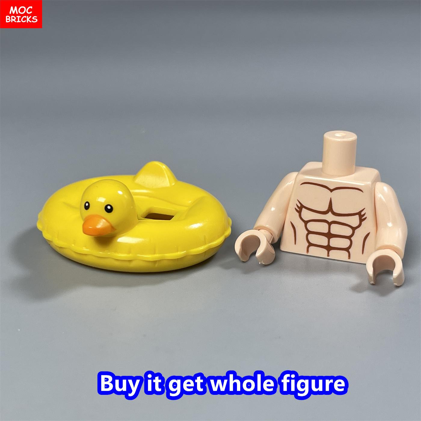 

MY OWN CREATION Blocks Swim Life Ring Suit 4cm Figure Printed Body Muscle Basketball Torso Building Blocks Add-Ons Assembles Playthings Gifts