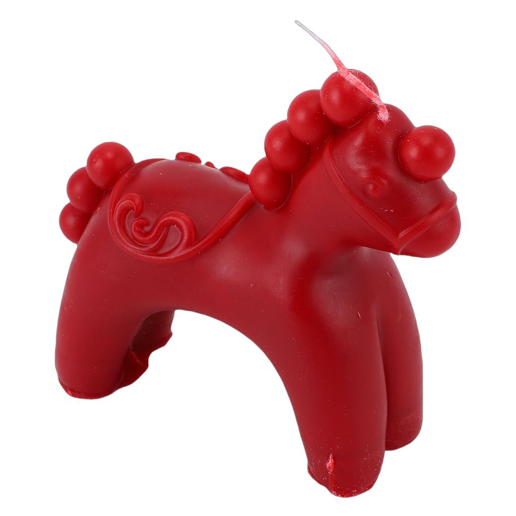 Scented Candle 80percent  Paraffin Wax 20percent  Soy Wax Red Horse Shape Aromatherapy Candle for Home Ornament Present