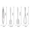 Household Silicone Baking Four-piece Set Non-stick Multifunctional Spatula Whisk High Temperature Resistant Food Clip Oil Brush