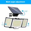3500LM Solar Lights Outdoor 328LED Bright Security 3 Modes Flood Lights IP65 Waterproof Wall Lamp with Remote for Yard Garden
