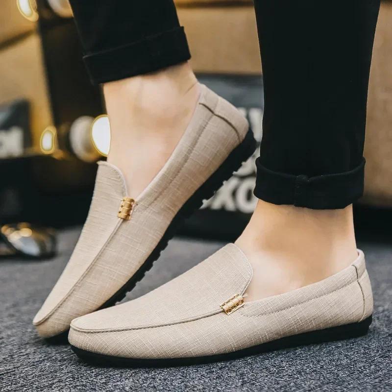 Fashion Shoes Men Casual  Comfort Men Shoes Denim Male Shoes Adult Footwear 2025 New  Loafers Canvas  Sneakers Driving