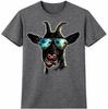 Maglietta Fresca Capra Occhiali da Sole Divertente Animale da Fattoria Grafica Maglietta Casual Top