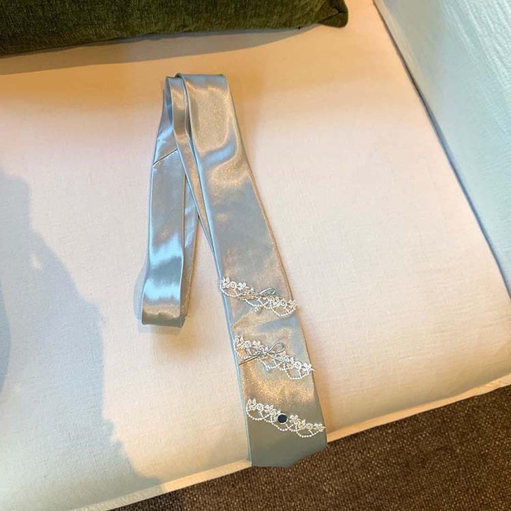 Multi-Use Satin Long Necktie Lace Narrow Long Scarf Korean Style Ribbon Bow Tie  Spicy Girl