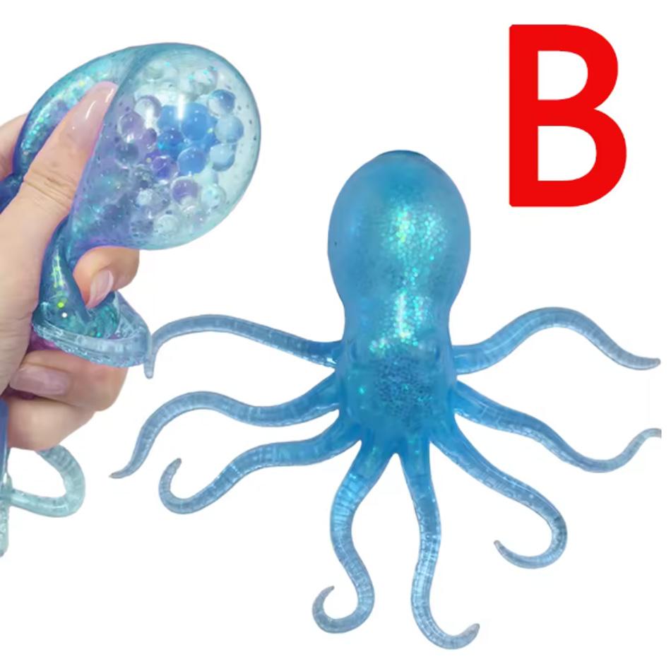 Glitzer Kraken Taba Squishy Zucker Stressball für Kinder Niedliche Tiere Knet-Fidget-Spielzeug Squishy Ozean Sensorisches Dekompressions-Geschenk