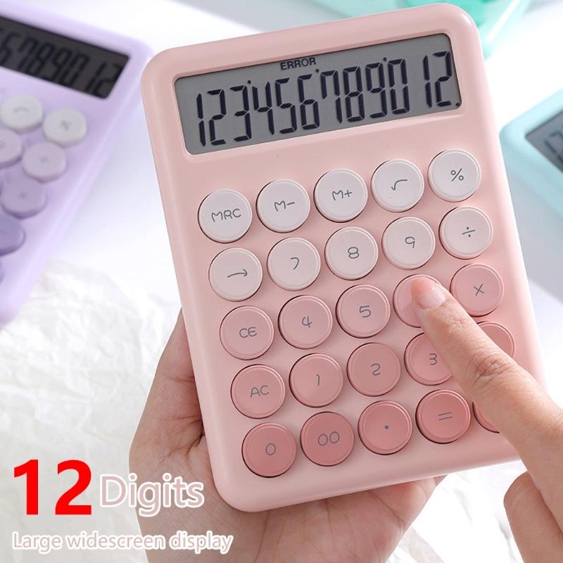 Cute Design 12Digit Desktop Calculator With Easy To Read Screen And Quiet Key For Quiet Environment for Students