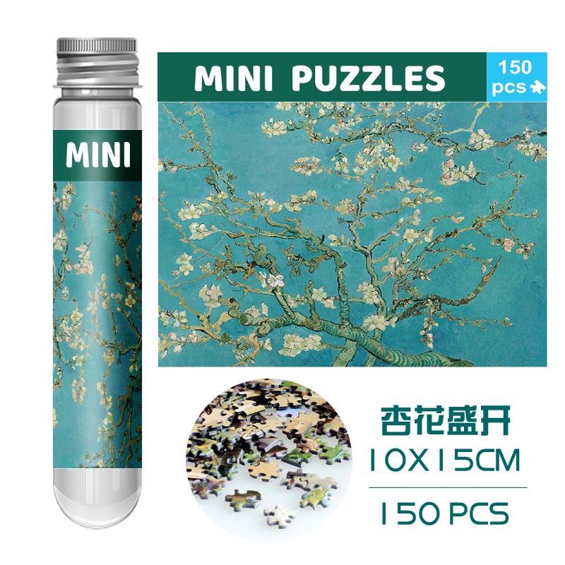 150PCS Mini Test Tube Oil Painting Jigsaw Puzzles Set Family Educational Toys Gifts for Adults Children Creative DIY Puzzle Game