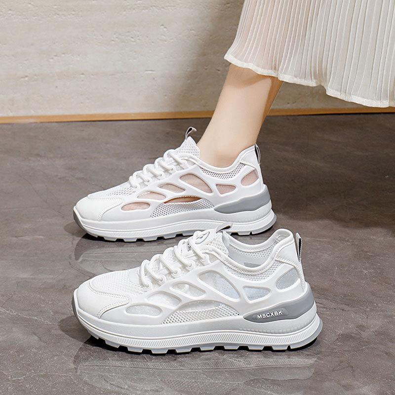 Mesh Breathable Sports Shoes Women's Summer New Thick-soled Lightweight Forrest Gump Shoes Women's Sports and Leisure Shoes