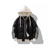 Fake Two-piece Cotton Jacket for Men In Winter New American Casual Hooded Thickened Warm Cotton Jacket