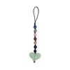 Heart Beaded Keychain Fashionable Resin Charm Phone Pendant for Youthful Women Colorful Beads for Bags and Phones