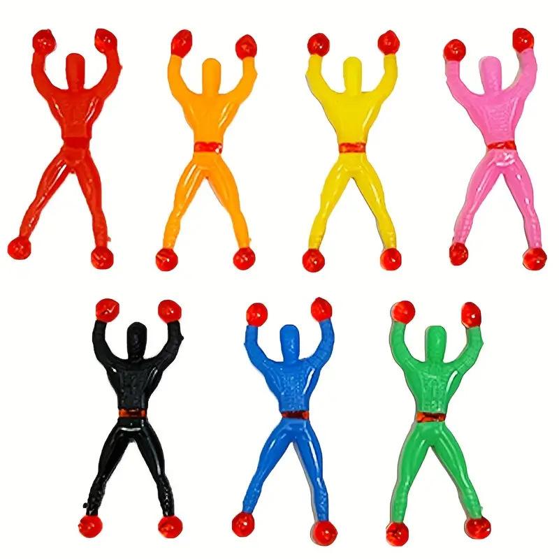 Sticky Spider Man Climbing Toy for Kids Flip Wall Crawler Stress Relief Funny Mini Figure Reusable Adhesive Wall Climbing Man