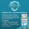 Probiotic 60 Billion Cfu Dietary Supplement, With Prebiotic Blend, 120 Softgels Per Bottle