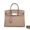 Kontrastfarbe Goldene Schnalle Pulverfarbene passende Innentasche Echte Ledertasche Klassisch Modisch Damen Rindsleder Schultertasche