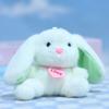 Delightful Cartoon Rabbit Pendant Cute Plush Keychain Soft Colorful Bunny Doll Accessory