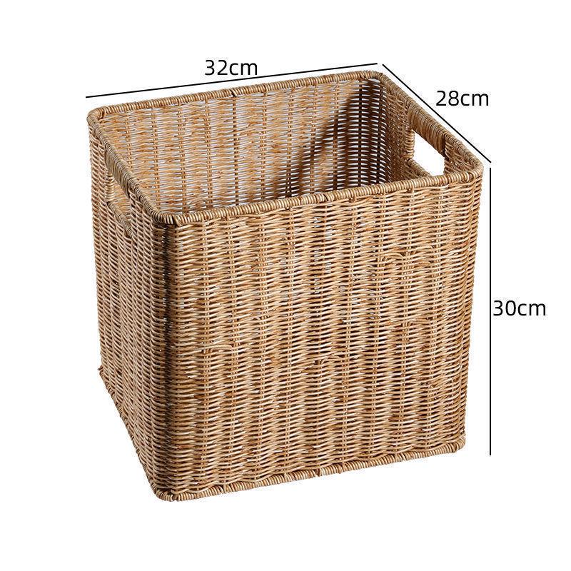 Aufbewahrungsbox im Weidenstil: Vielseitiger Korb zur Organisation von Büchern, Zeitschriften, Snacks, Spielzeug und mehr im Wohnzimmer oder Arbeitszimmer.