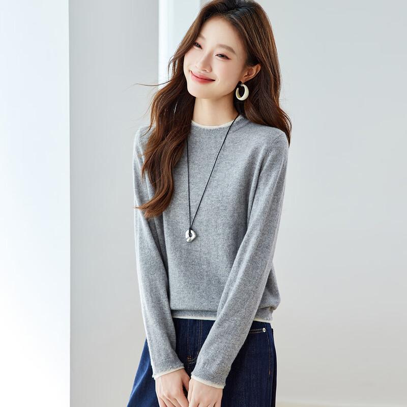 Srcr Women's 100% Cashmere Faux Two-Piece Sweater