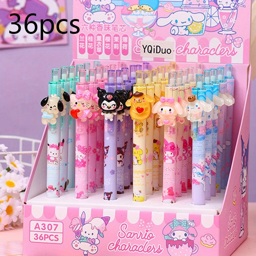 

36pcs Kuromi Sanrio cute family resin patch press pen high-looking girl press neutral pen black ST question brush pen Cinnamoroll 0.5mm black Random style 36pcs
