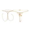 Elegant Rhinestone Ruby Body Chain Set for Women - Nightclub Style