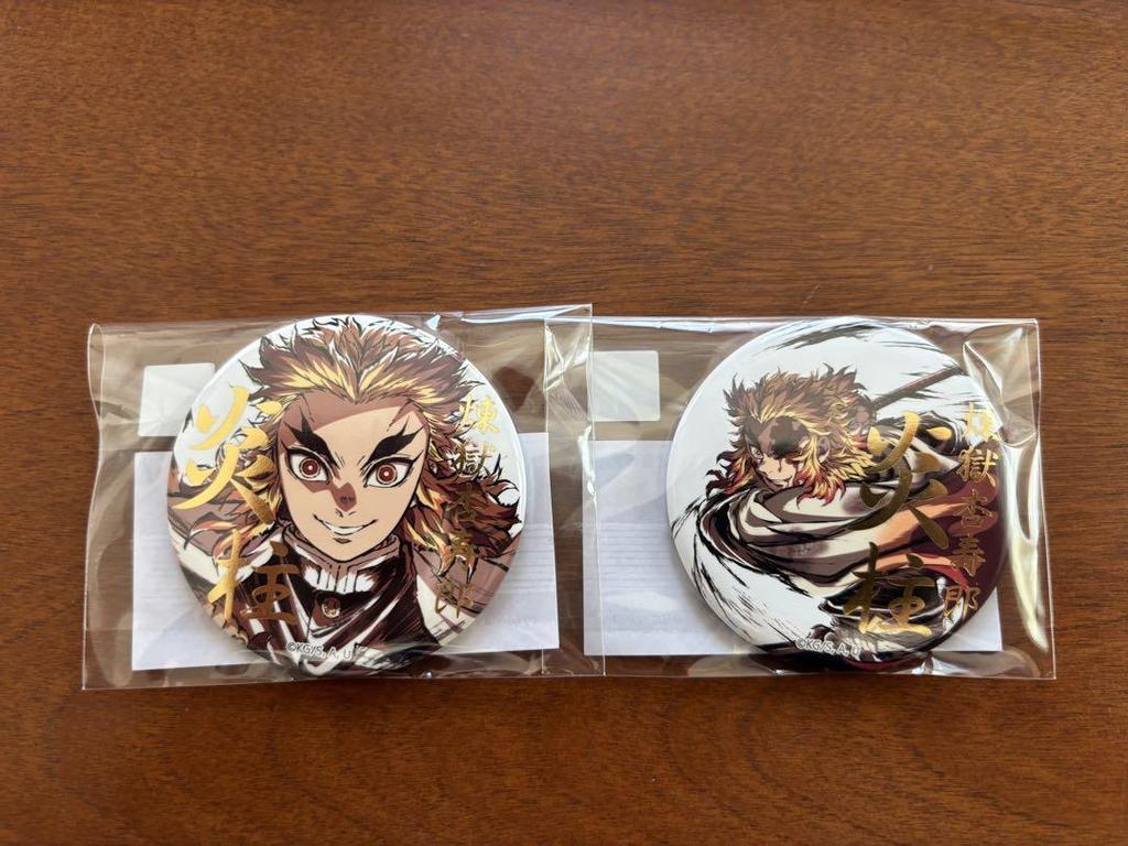 [USED] Demon Slayer: Kimetsu no Yaiba Rengoku Kyojuro Interlude WEBSHOP Lottery 57mm Foil-Stamped Can Badge A D
