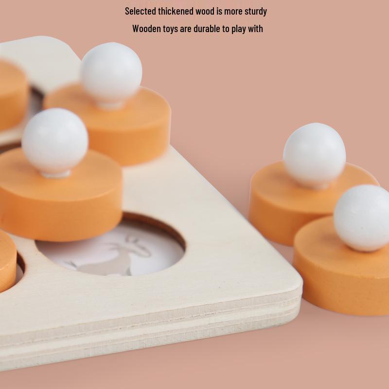 Jeu d'échecs de mémoire en bois pour enfants - Jouet éducatif pour la pensée logique et l'apprentissage précoce
