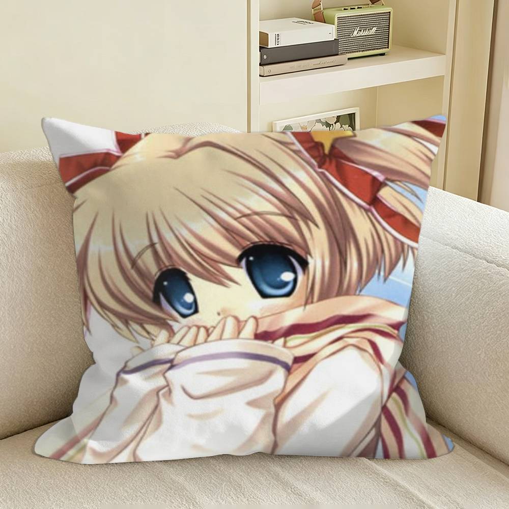 YK Anime KKomari Kamikita Square Sofa Pillow Cover Solid Color Living Room Home Decor Cushion Case