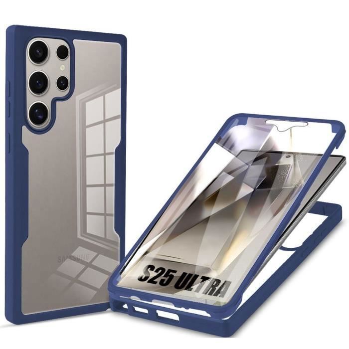 Coque - BOOLING - pour Samsung Galaxy S25 Ultra - Protection Antichoc 360° - Bleu Marine