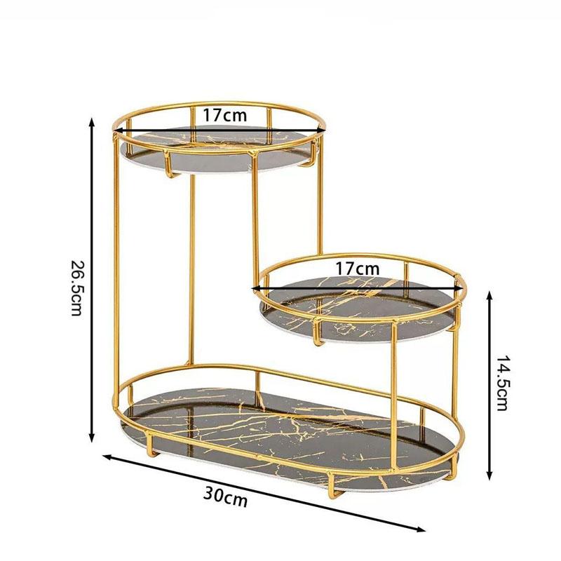 UV Plate Iron Frame Storage Rack Decoration Dressing Table Women's Skincare Cosmetics Holder Bathroom Makeup Toiletries Stand
