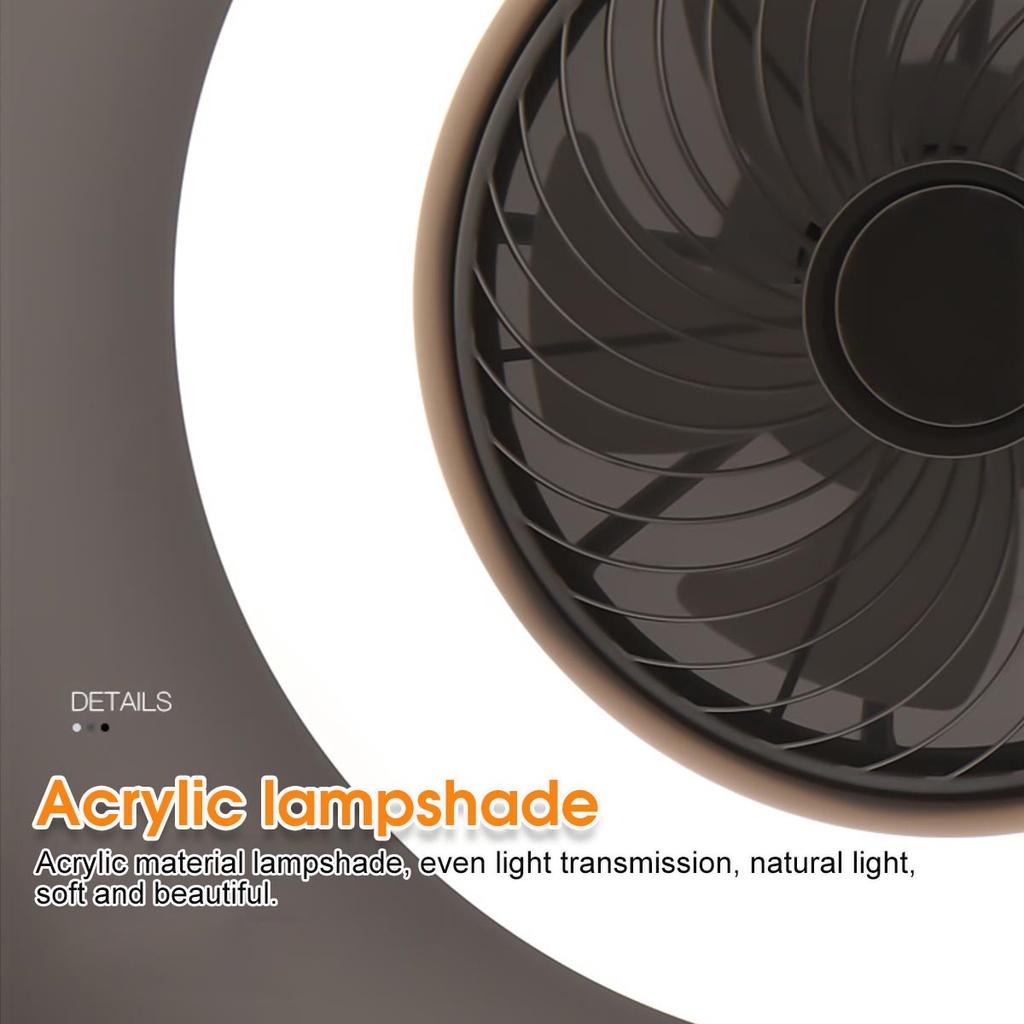 52cm Smart Ceiling Fan with Lights Adjustable Speed Remote Control Ventilation Lamp Bedroom Living Room LED Ceiling Light