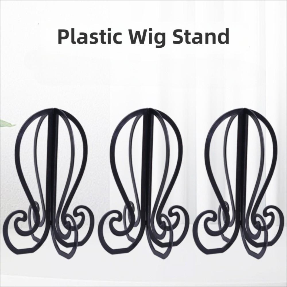 Durable Plastic Wig Stand Portable Travel Wig Holder Fashion Collapsible Wig Head Stand Barbershop