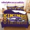 football Logo Pattern Bedding Quilt Set Quilt Cover Pillowcase Home Decoration Birthday Gift (1*duvet cover+ 2*pillowcase, without core)
