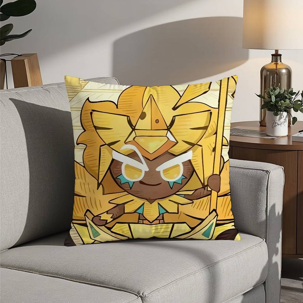 Game C-Cookie Run Kingdom Pillow Case 3D Print Polyester Fiber 40*40cm Home Sofa Throw Decoration Festival Gift