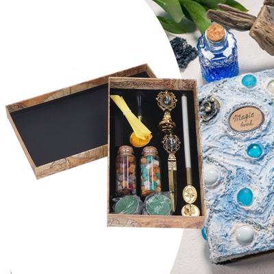 Wax Stamp Kit Europn Retro Stamp Hand Account Envelopes Paint Sling Wax Kit Gift Rth Box Decoration