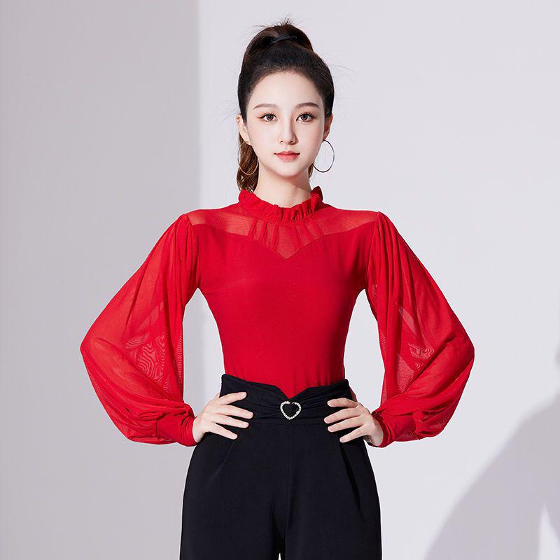 

Women s Long Sleeve Dance Top - Modern, Standard & Latin Ballroom Practice Wear 4XL 135-145 lbs