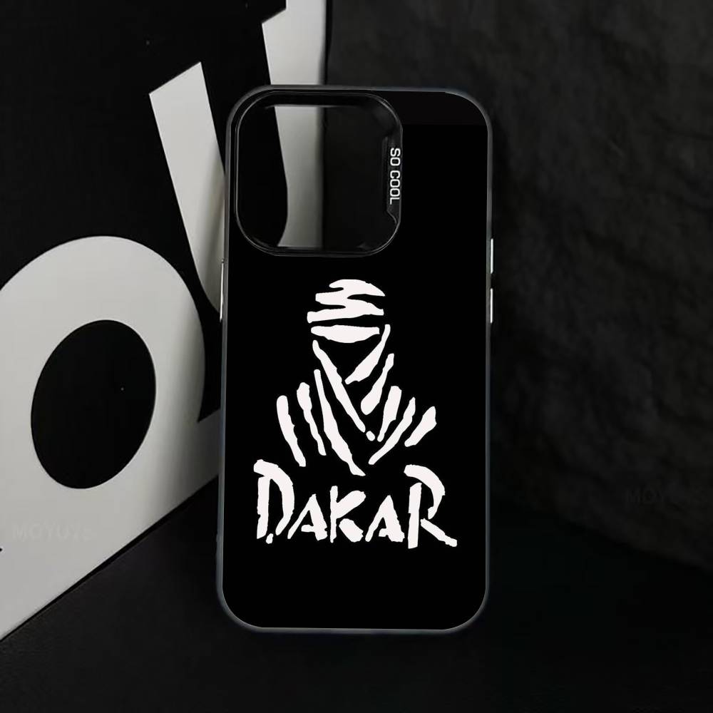 

R-Rally x D-Dakar Style Phone Case For iPhone 17,16,15,14,13,12,11 Plus,Pro Max,XS,Colorful Silver Phone case Funda Cover iPhone14Plus