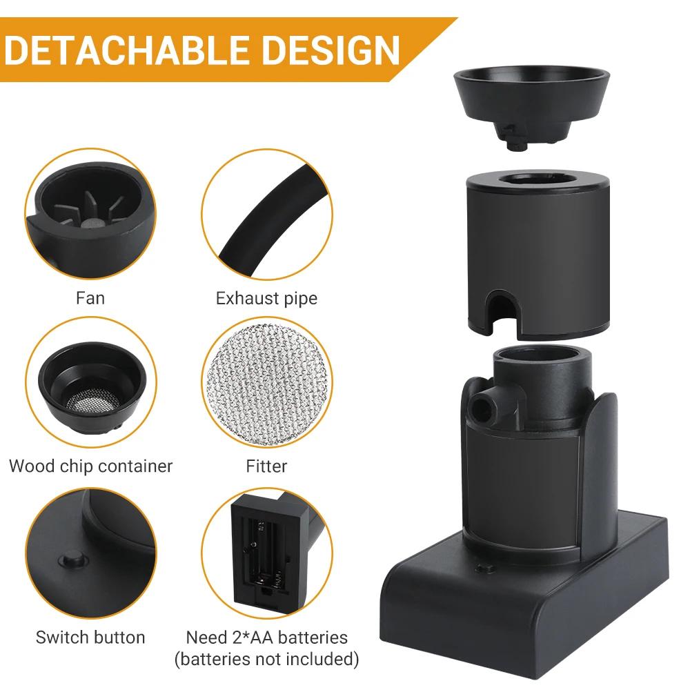 Smoker Infuser Portable Molecular Cuisine Smoking Food Cold Smoke Generator Meat Burn Cooking for BBQ Grill Cocktails Tools