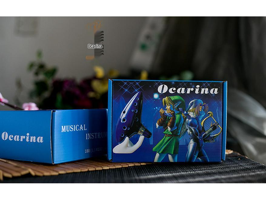 Dark Green 12-Hole Alto C Key Zelda Ocarina with Excellent Intonation and Tone