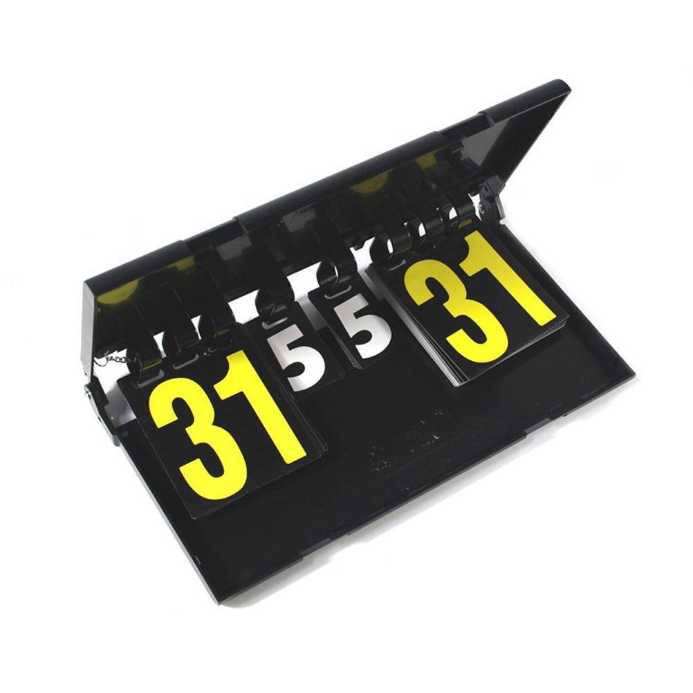 Anzeigetafel Punktezähler 4 Ziffern Tragbar Einfach Umklappen Punktezähler für Basketball Tennis Tischtennis Fußball Volleyball
