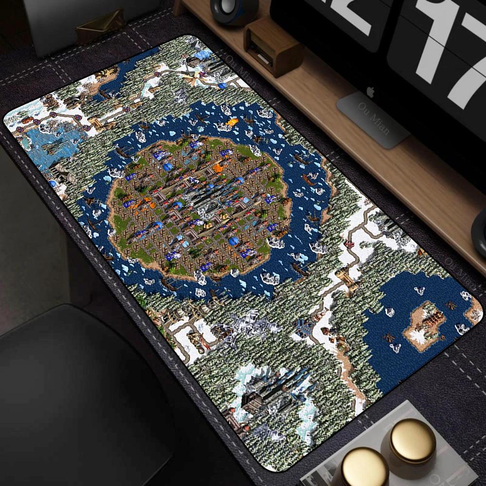 Eroi dell'Anime di Might and Magic 3 Mappa HD Mouse Pad Accessori per Laptop 400x900mm Tappetino per Tastiera da Gioco Protezione Scrivania Deskmat Tappetini