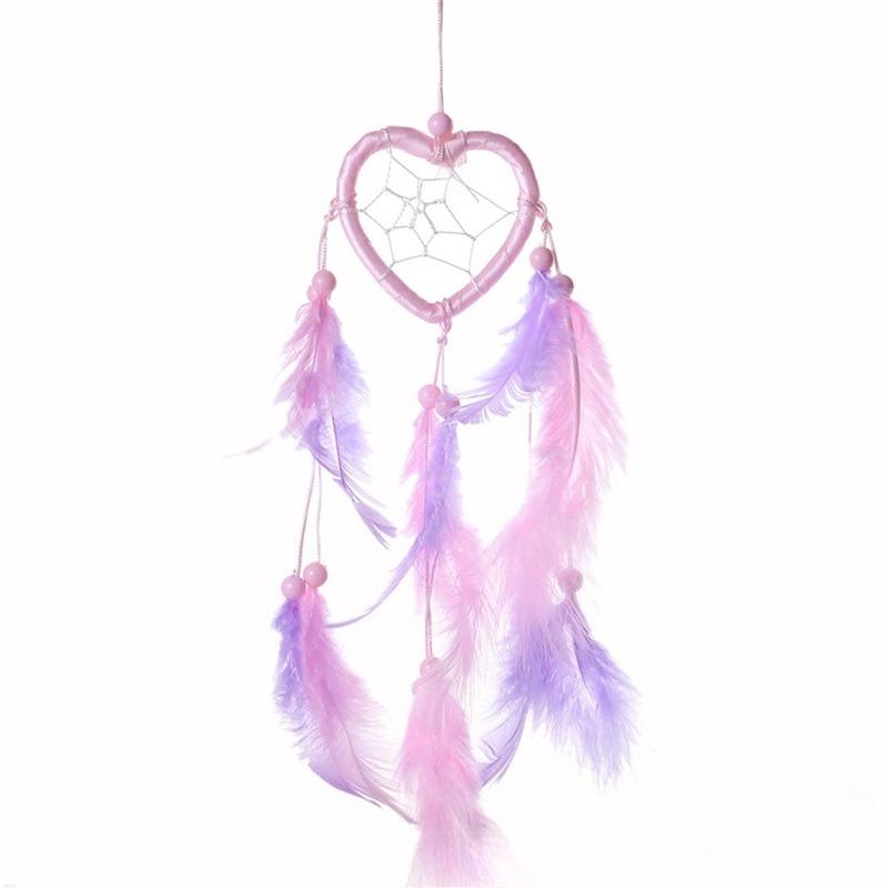Feather Pendant Decoration Ornament Car Pendant Feather Wind Chimes Decor DIY Handmade Dream Catcher Home Dreamcatcher