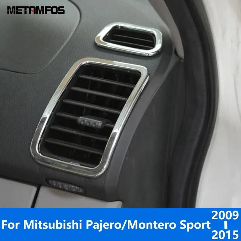 Для Mitsubishi Pajero/Montero Sport 2009-2014 2015 Хромированная Накладка на Передний Воздуховод Кондиционера Аксессуары Стайлинг Автомобиля