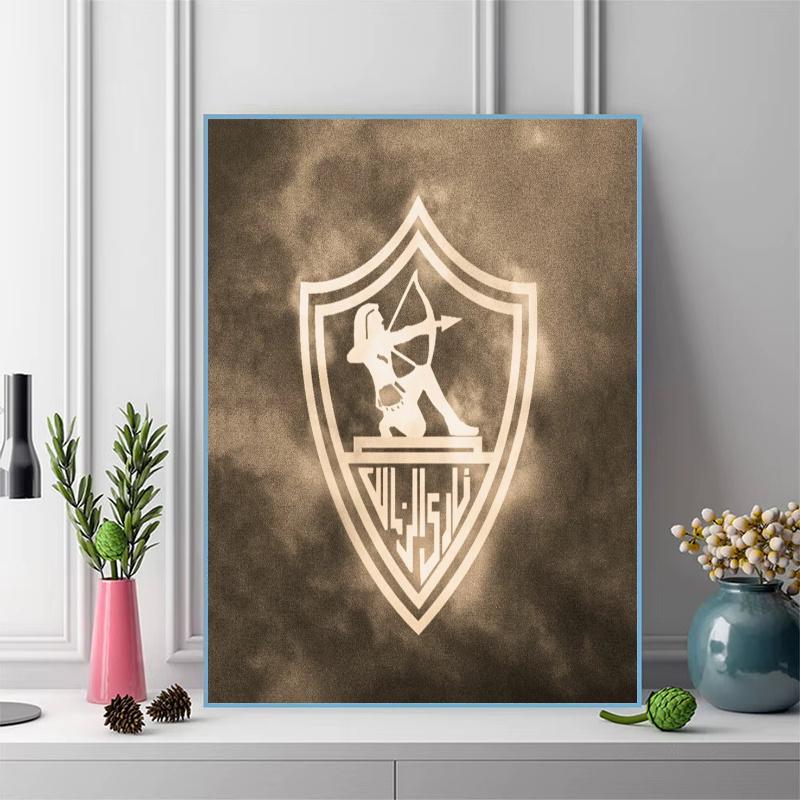 Zamalek SC Pattern 3pcs 100% Round Full Drill 5D DIY Diamond Painting Embroidery Cross Stitch Rhinestone Décor