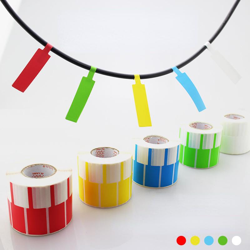 500Pcs/Roll 70*24mm Cable Labels Wire Marking Network Waterproof Thermal Printer Sticker Organizer Self-Adhesive Label Cable Tags