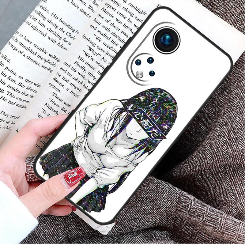 Sad Girl Japanese Anime Case For Honor Magic 8 Pro 5 6 7 Lite Honor 400 200 50 70 90 X9d X9c X9b X9a X8b Win RT Cover